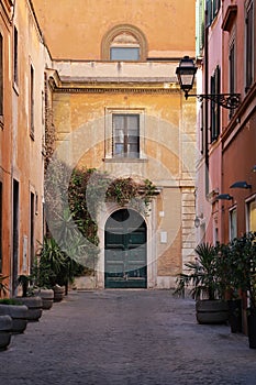 Renaissance urban scenic in Rome