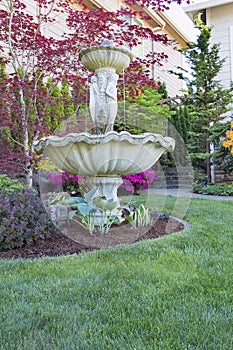 Renaissance Water Fountain in Front Lawn