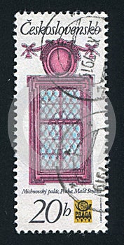 Renaissance window from Michna Palace in Prague