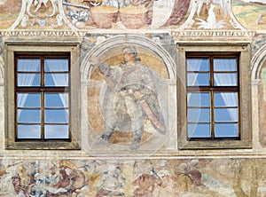 Renaissance windows and sgraffito
