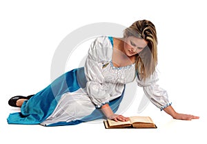 Renaissance Woman Reading Book