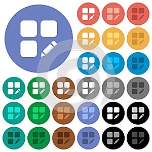 Rename component round flat multi colored icons photo