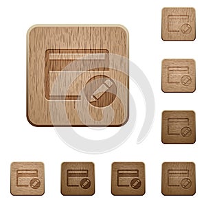 Rename credit card wooden buttons photo