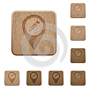 Rename GPS map location wooden buttons photo