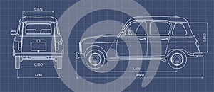 Renault4-blueprint photo