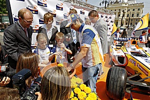 Nelson Piquet Jr - autograph session in Bratislava, May 2008