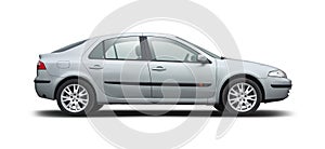 Renault Laguna car side view isolated on white background