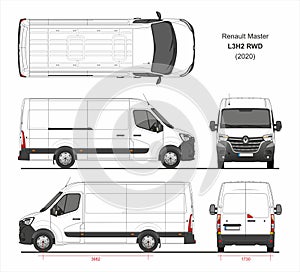 Renault Master Cargo Van L3H2 RWD 2020 Blueprint photo