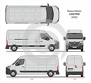 Renault Master Cargo Van L3H2 FWD 2020 Blueprint