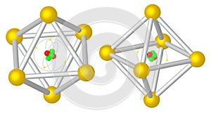 Render: Atom caught in metalic cristal