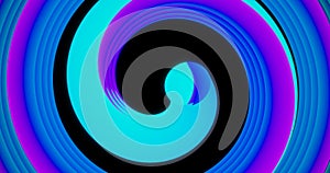 Render with a beautiful blue-pink spiral on a black background