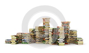Render of big pile of colorful books