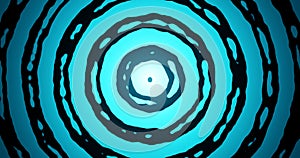 Render with black diverging circles on a blue background
