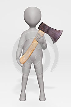 Render of Character with Axe