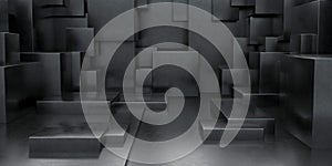 3D Geometric Abstract Cuboid Wallpaper Background photo