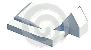 Render of the modern building