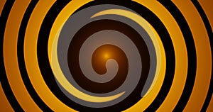 Render with yellow two converging spirals