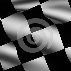 Rendered Chequered Square Flag