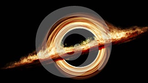 Rendered illustration of a black hole with the occlusion disk