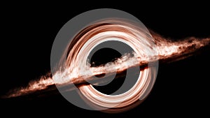 Rendered illustration of a black hole with the occlusion disk