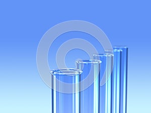 Rendered image of five test tubes. It represents a medical test.