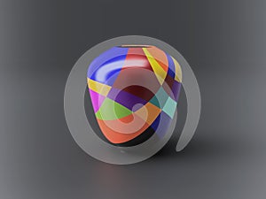 Colorful Vase 4 - Rendered Image photo