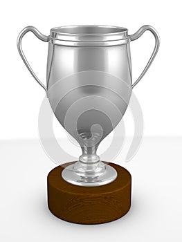 Rendered silver cup