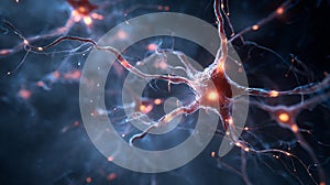 Rendering of Active Human Brain Neurons