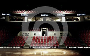 Rendering of basketball arena background no people