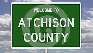 Highway sign for Atchison County photo