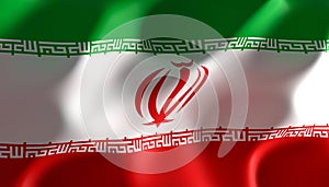 Rendering di una bandiera dell` iran photo