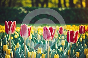 Rendering of  Elegant Spring Tulip Flowers for Mother s Day .AI Generated