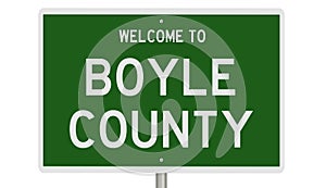 Road sign for Boyle County photo