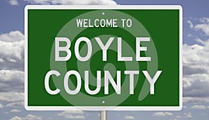 Road sign for Boyle County photo