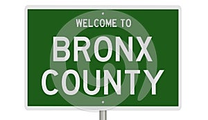 Road sign for Bronx County