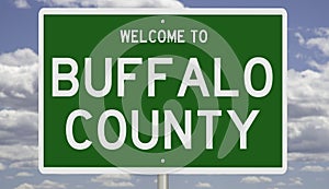 Road sign for Buffalo County photo