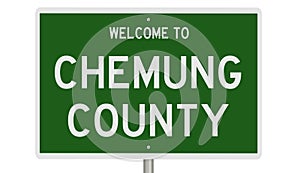 Road sign for Chemung County photo
