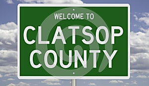 Road sign for Clatsop County photo