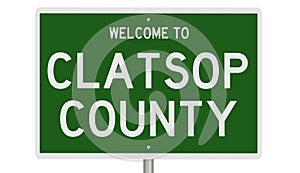 Road sign for Clatsop County photo