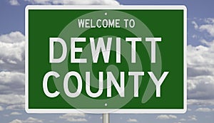 Road sign for Dewitt County photo