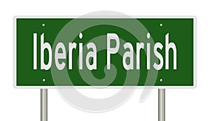 Road sign for Iberia Parish photo