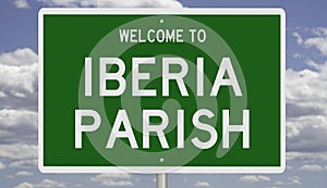 Road sign for Iberia Parish photo