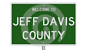 Road sign for Jeff Davis County photo