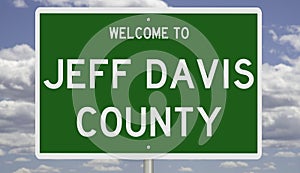 Road sign for Jeff Davis County photo