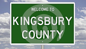 Road sign for Kingsbury County photo