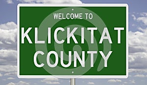 Road sign for Klickitat County photo