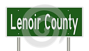 Road sign for Lenoir County photo