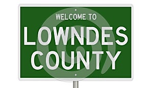 Road sign for Lowndes County photo