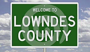 Road sign for Lowndes County photo