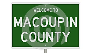 Road sign for Macoupin County photo